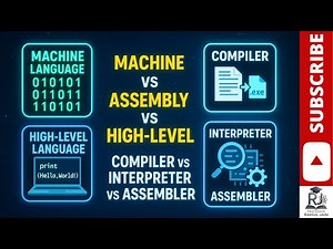 Machine Language vs Assembly vs High Level, Compiler vs Interpreter vs Assembler Explained in Detail