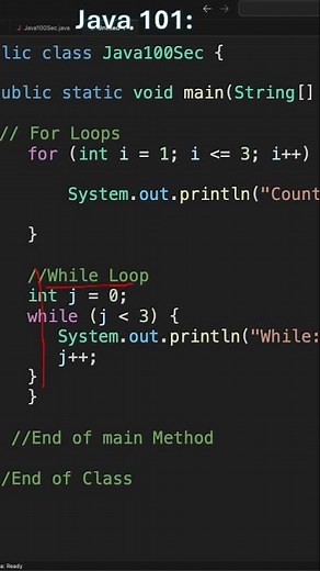 Java 101: Learn to use While Loop in Java #java #javaprograamming #javatutorial