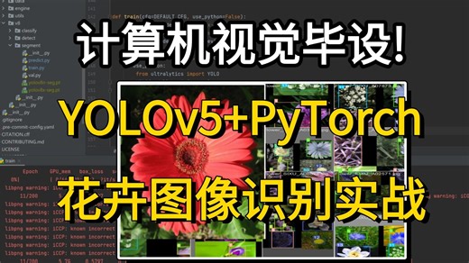 【附完整数据集】研一、研二必学！花卉图像识别模型实战保姆级教程，原理详解 项目实战，零基础也能学会，毕设有救了！pytorch/AI/人工智能/毕业设计