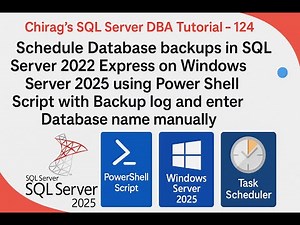 Schedule Database backups in SQL Server 2022 Express on Windows Server 2025 using Power Shell Script