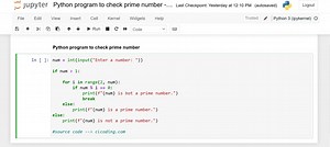 Day 6 : Python Program to Check prime number | Python Coding
