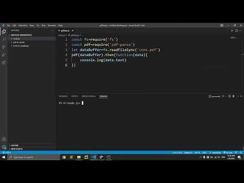Extract text from a pdf using Node Js || Pdf parse