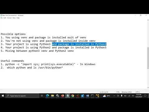after pip successful installed: ModuleNotFoundError