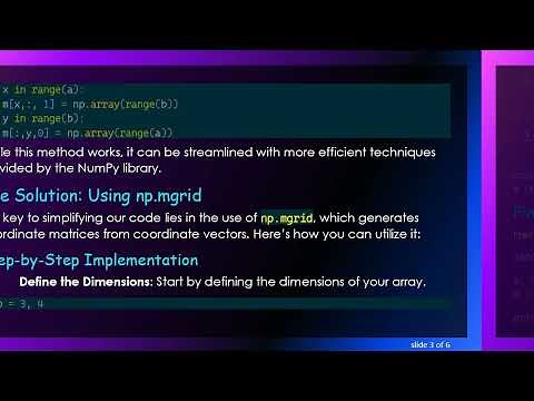 Creating a Multi-Dimensional Index Array in Python with NumPy