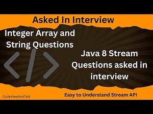Top Java 8 coding Interview Questions and answer Part 1 | Most Asked | Stream API | Java 8 feature