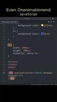 HTML Attribute onanimationend | Learn JavaScript For Beginners