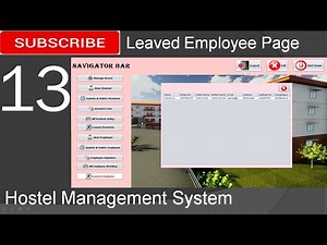 13. Hostel Management System in java - Leaved Employee Page (JFrame, Mysql Database, Netbeans IDE)
