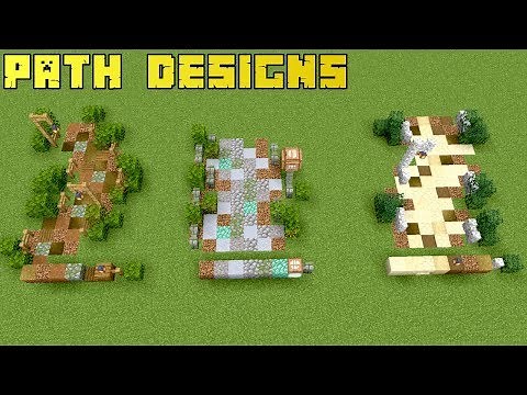 Minecraft PATH DESIGNS 💛 in 1.14 - Tutorial