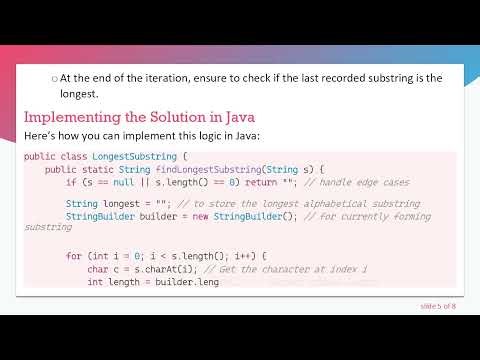 Finding the Longest Substring in Alphabetical Order with Java