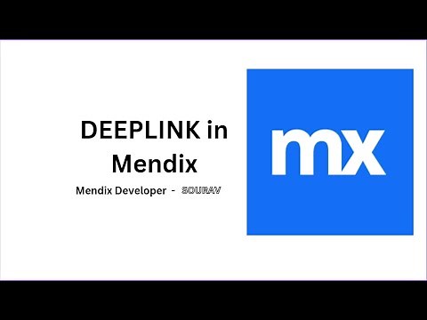 How to use DeepLink in Mendix Applications l Deeplink Cofiguration l Mendix Application l LOWCODE