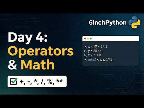 Python Math Operators : Modulo (%), Floor Division (//), and Assignment Shorthand