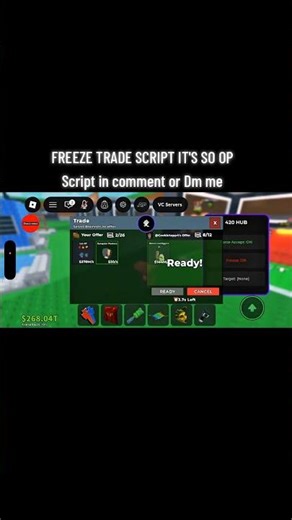 Freeze trade script 🤫😈 #roblox #scripting #robloxstealabrainrot #edit #stealabrainrot #fullscript.