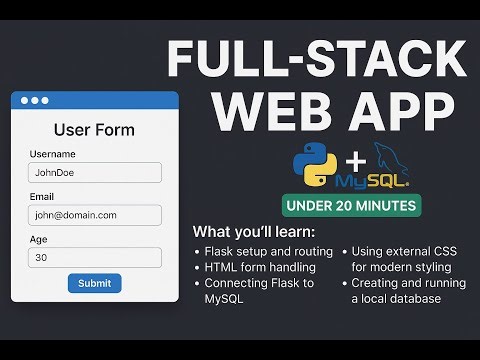 Build a Mini Web App with Python & MySQL | Collect User Data in 20 Minutes! (Beginner-Friendly)