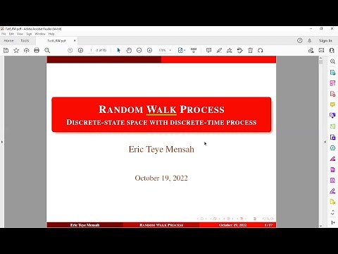 Introduction to Random Walk Process With Solved Example || Tutorial 8