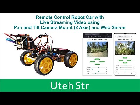 Arduino IDE + ESP32 CAM | ESP32-CAM RC Robot Car with Live Streaming Video and Pan Tilt Camera Mount