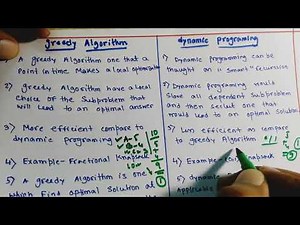 Difference Between Greedy method And Dynamic programming||Design Analysis and Algorithm