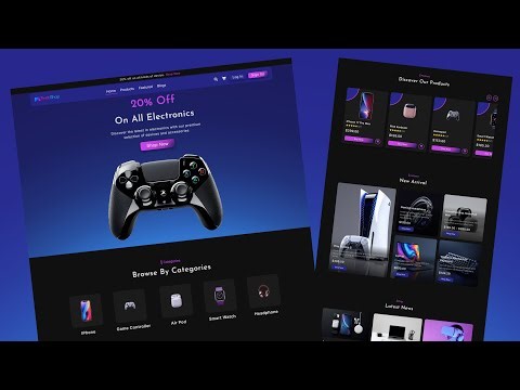 Build A Responsive Ecommerce Landing Page in HTML CSS & JavaScript