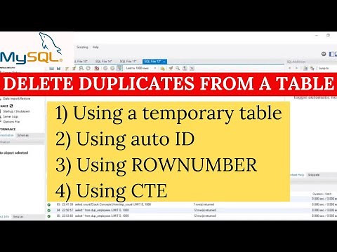 DELETE DUPLICATE ROWS FROM A TABLE IN SQL || 4 ways