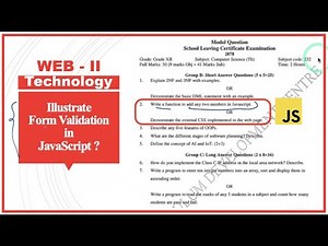 Form validation in JavaScript easy example
