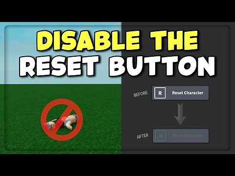 How To Disable The Reset Button | Roblox Studio