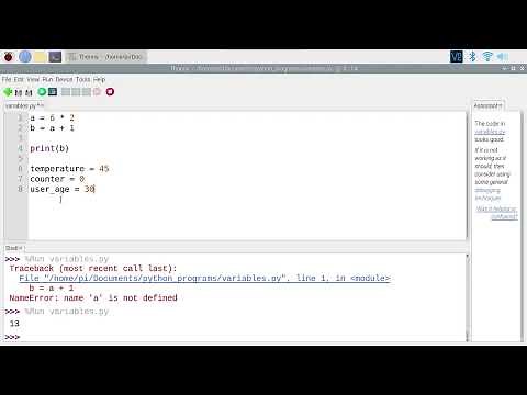 14 - Variables (Thonny - The Beginner-Friendly Python Editor)
