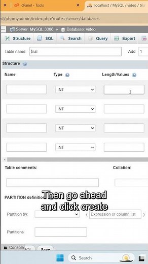 Easily Create Database Tables in phpMyAdmin on Localhost | Database & SQL Tutorial