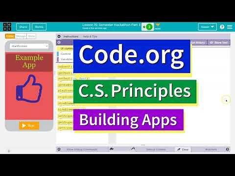 Code.org How to Create a Working Button for Your App - CS Principles Tutorial