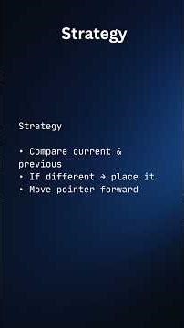 Remove Duplicates from Sorted Array Explained | Python Two-Pointer Technique