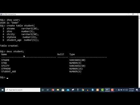 How To Create Table in Database Using SQL Command