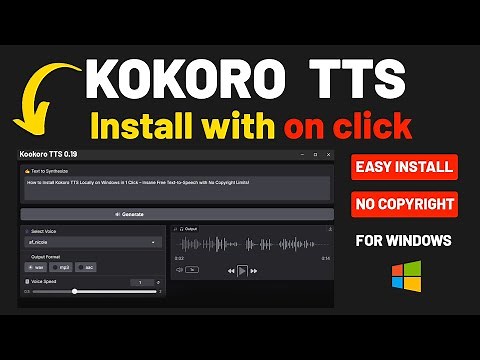 How to Install Kokoro TTS Locally on Windows in 1 Click – INSANE Free Text-to-Speech | NO Copyright!