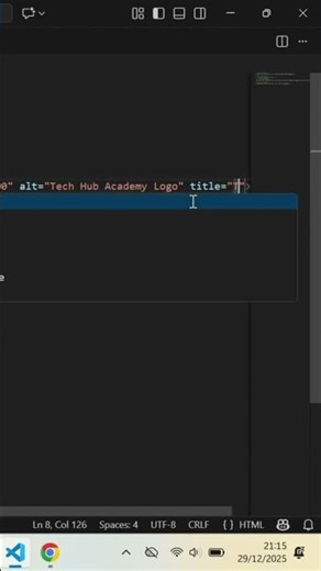 Title Attribute #coding #htmlattributes #html #techhubacademy #visualstudiocode #softwareengineering