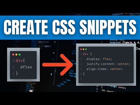 🔴 Create your own CSS Snippets in VS Code in 2022 | Make Developer Life Easy ♥