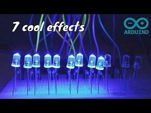 Arduino LED Projects | LED Chaser with 7 Cool Effects for Beginners
