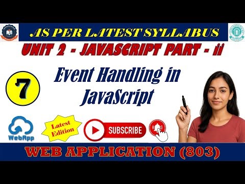 Chapter 2 : JavaScript Part 2 || Event Handling in JavaScript Explained in Detail