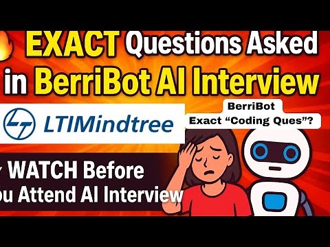 EXACT Questions Asked in LTI Mindtree BerriBot AI Interview (GET Role) | Full Guide + Study Plan 🔥