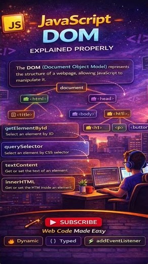 JavaScript DOM Explained in 60 Seconds | DOM Manipulation Basics
