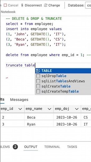 How to DROP a Table in SQL | How to use DELETE command in sql