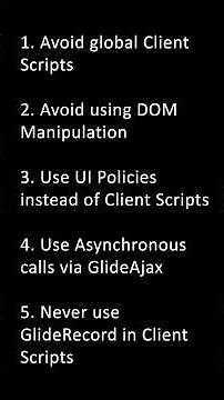CLIENT SCRIPTS BEST PRACTICES IN SERVICENOW #servicenowdeveloper #servicenowcommunity #servicenow
