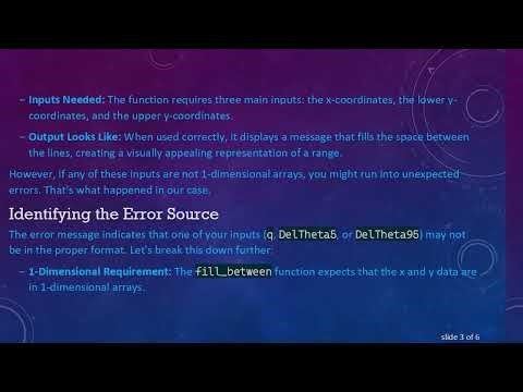 Resolving ValueError with Matplotlib's fill_between Function in Python