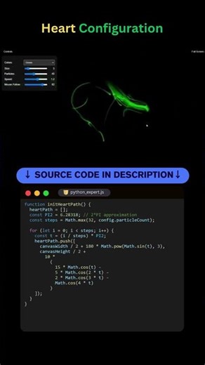 Heart Configuration – Customizable Particle Heart with HTML5 Canvas #coding #programming #webdesign