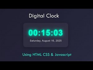 Modern Digital Clock ⏰ | Live Time Update Using HTML, CSS & JavaScript