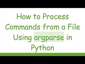 How to Process Commands from a File Using argparse in Python