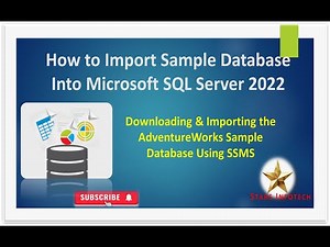 How to Import Sample Database Into SQL Server Database| Restoring the AdventureWorks Database file.