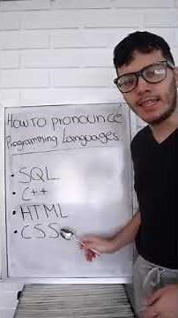 How to pronounce Programming Languages and Termes