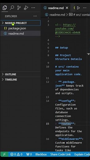 Node.js Project Folder Structure Setup| Part 1 | #javascript #coding #programming #webdevelopment