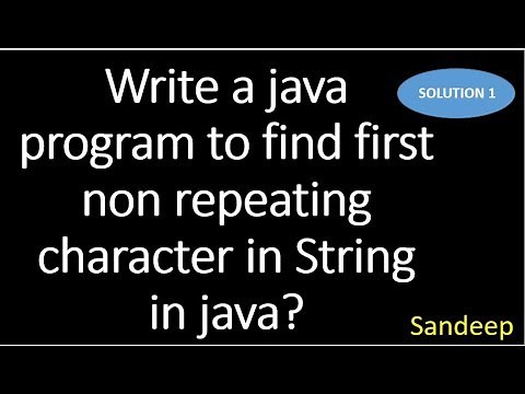 Write a java program to find first non repeated character in String in java?