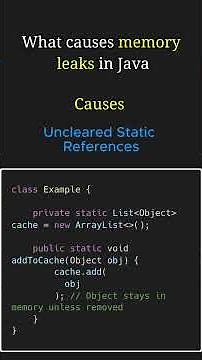 What Causes Memory Leaks in Java? Part 1 #java #k5kc #interview