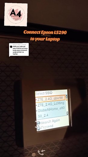 Connect Epson L5290 to your Laptop for A4 Prints & Crafts