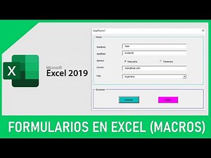 How to create a form in Excel 2019 with Visual Basic (easy step by step)