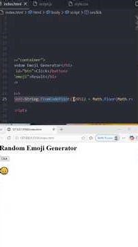 Javascript Short Trick random emojis generate